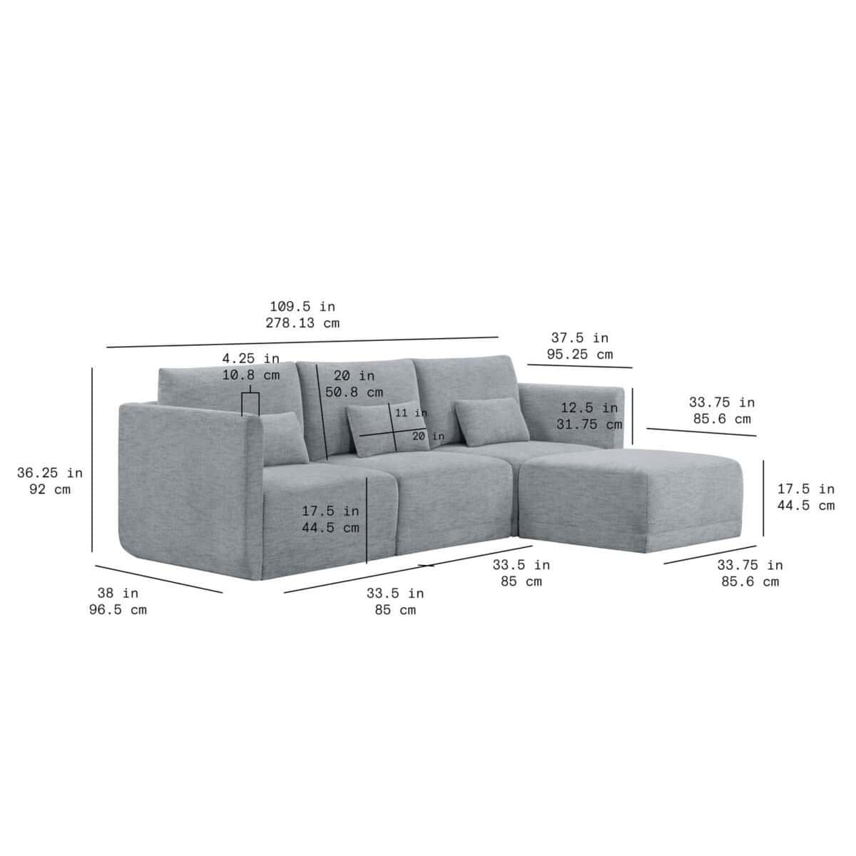 Drew Modular Sectional Sofa with Ottoman elegant and versatile furniture set comfort and style