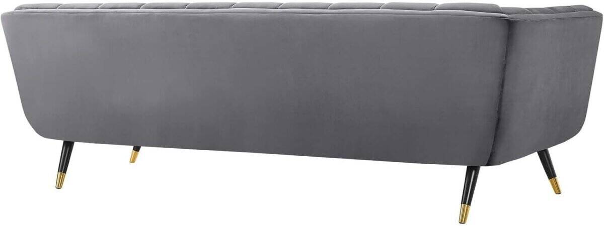 Modway Adept Contemporary Mid-Century Modern Performance Velvet Upholstered Tufted Sofa