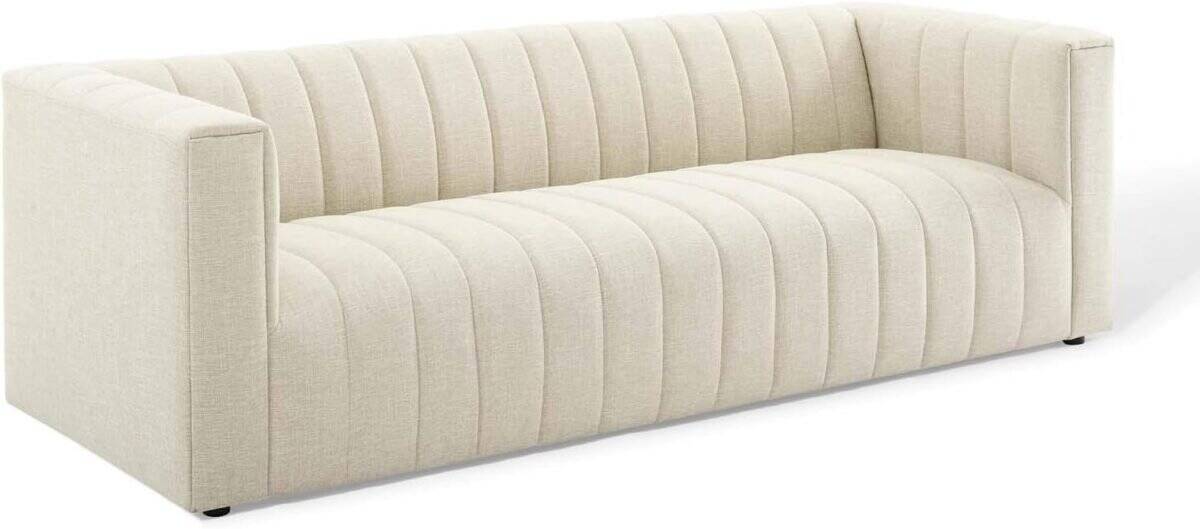 Mid-Century Modern Sofas Tufted Upholstered Sofa – Elegant Vintage Style with Plush Comfort and Sturdy Design