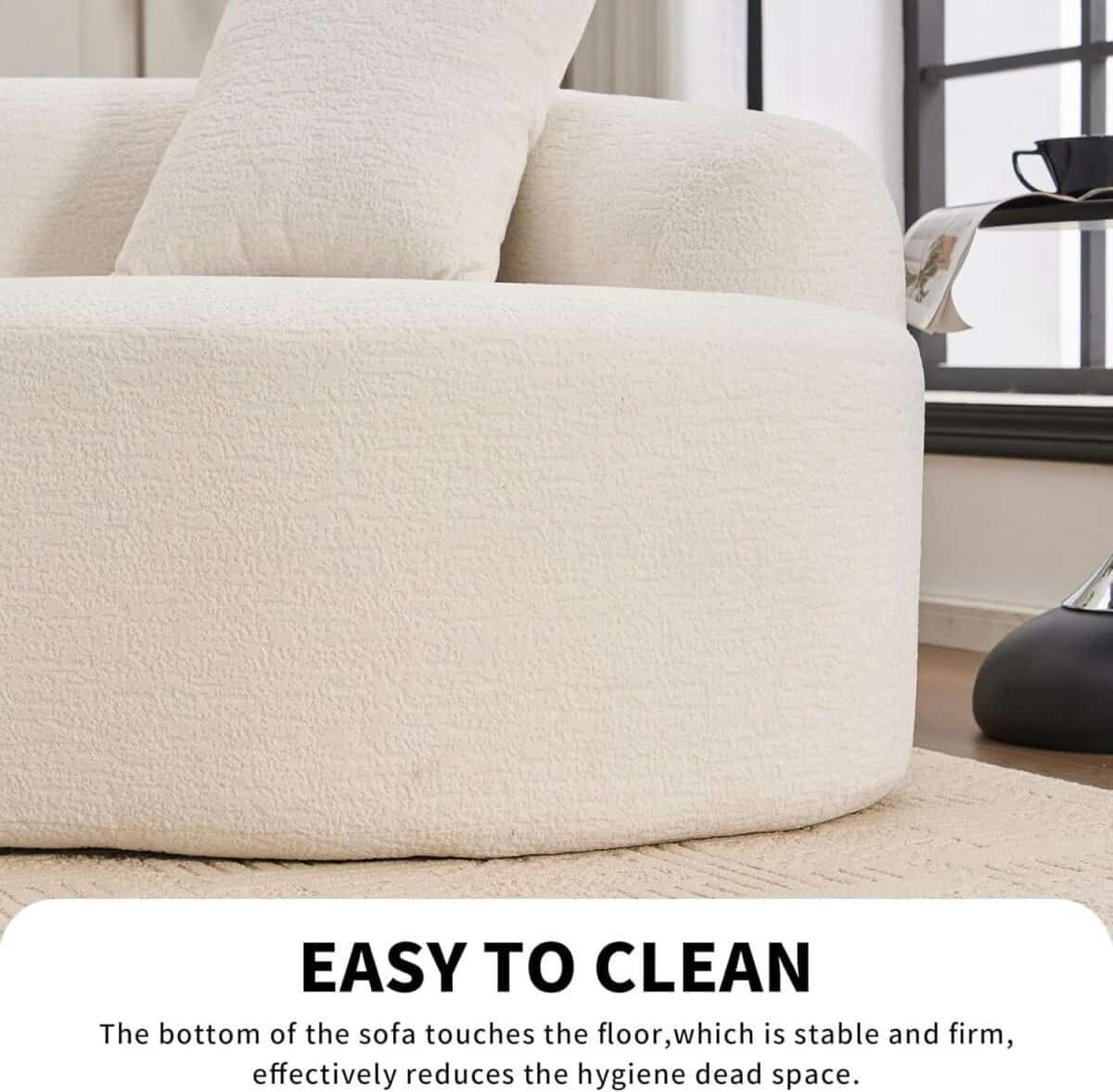 Modular Sectional Couches with Pillows, 4 Seater Oversized Upholstered Luxury Plush Cloud Sofa