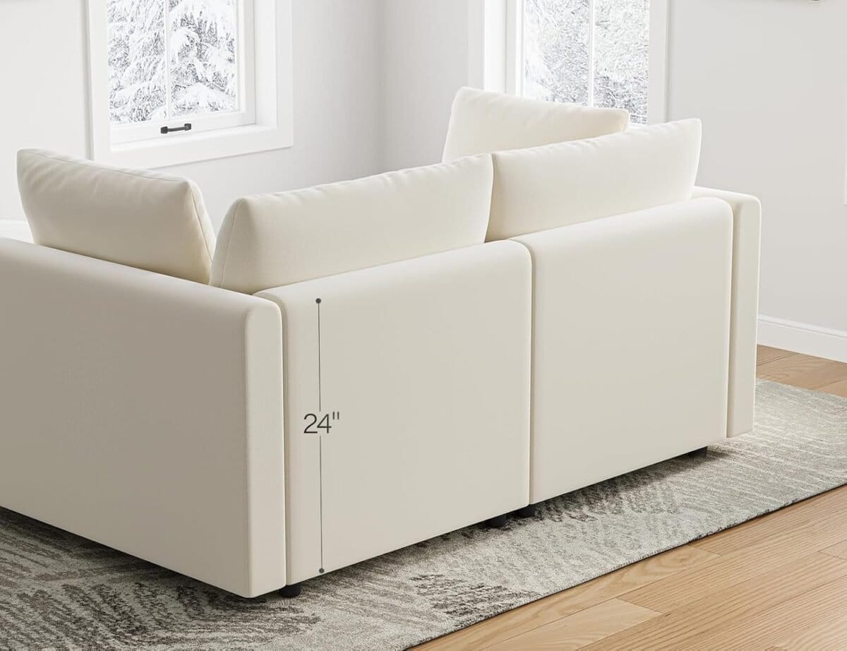 Cloud Couches for Living Room L Shaped Sectional Couch with Ottoman Deep Plush