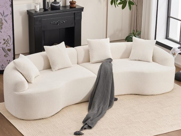 Modular Sectional Couches with Pillows, 4 Seater Oversized Upholstered Luxury Plush Cloud Sofa