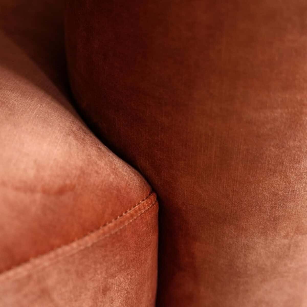 Modern Tight Curved Back Velvet Sofa, Minimalist Style Comfy Couch for Living Room