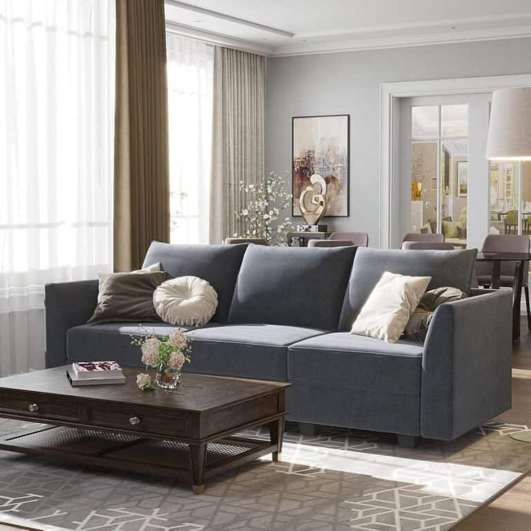 Modern Upholstered Sofa Polyester Fabric Modular Sofa for Small Apartment