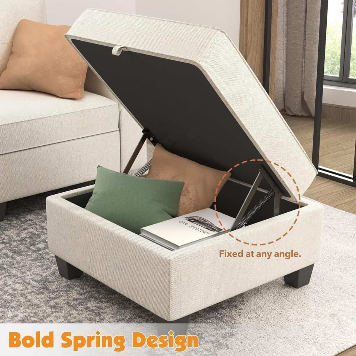 Sectional Couches for Living Room, Modular Sectional U Shaped Sofa with Storage, Oversized Modular Sofa