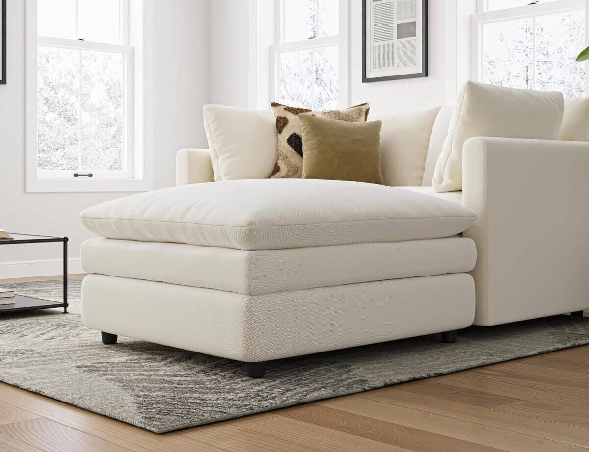 Cloud Couches for Living Room L Shaped Sectional Couch with Ottoman Deep Plush