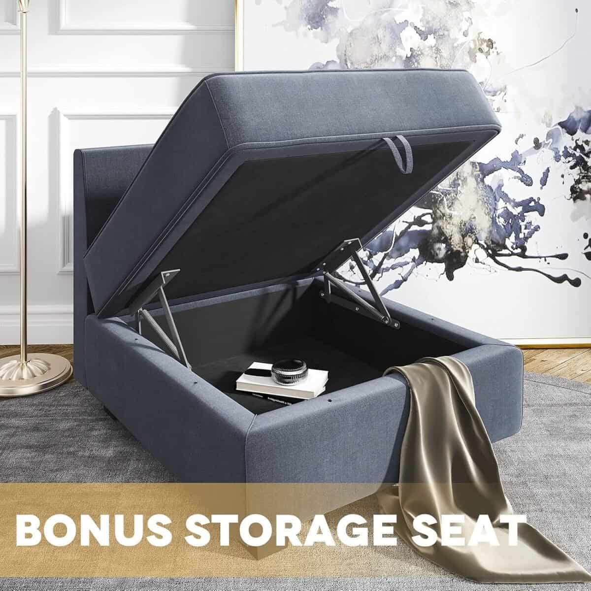 Modern Upholstered Sofa Polyester Fabric Modular Sofa for Small Apartment