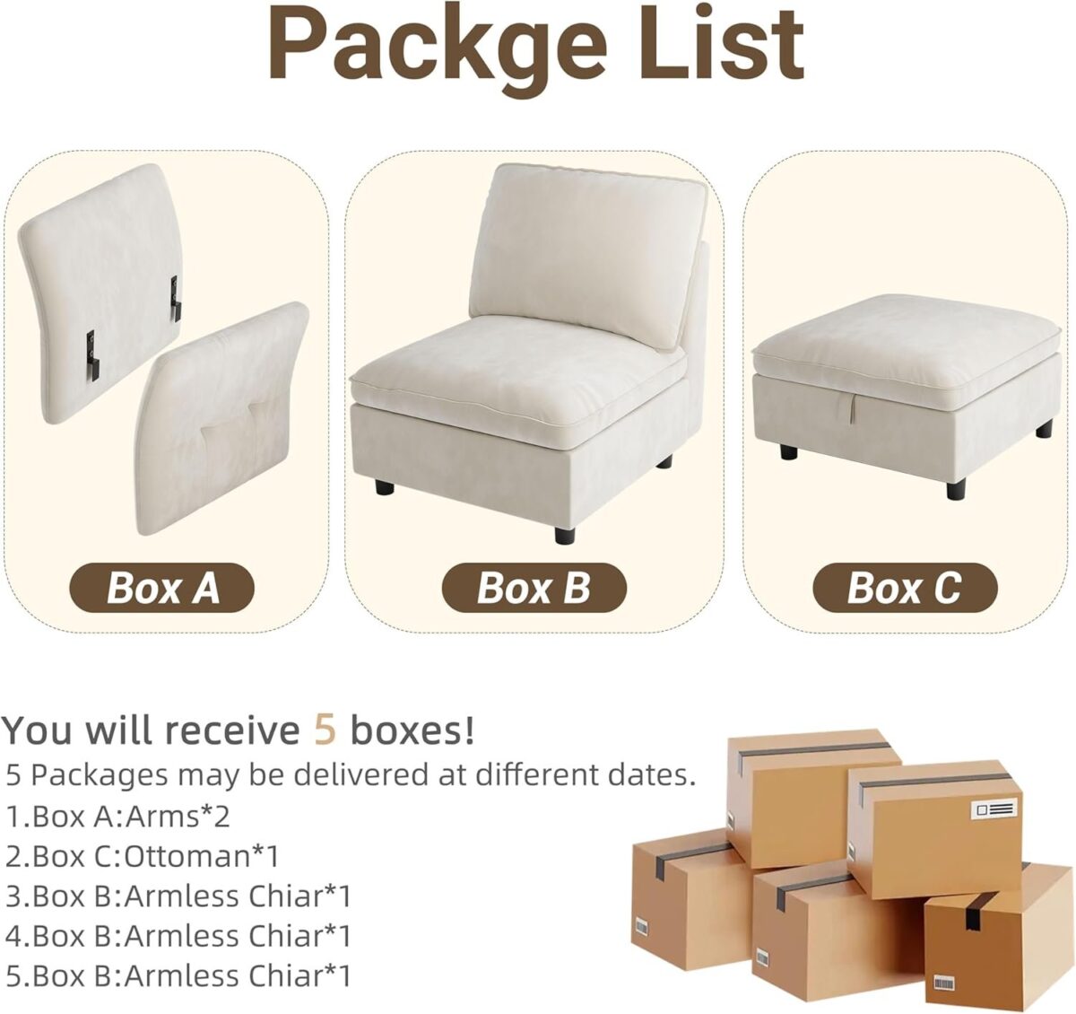 L-Shaped Sectional Couches for Living Room, Modern Sofa Modular Sectional Cloud Couch with Storage Ottoman, 3 Seater Velvet Deep Seat Sofas with Pillows for Bedroom