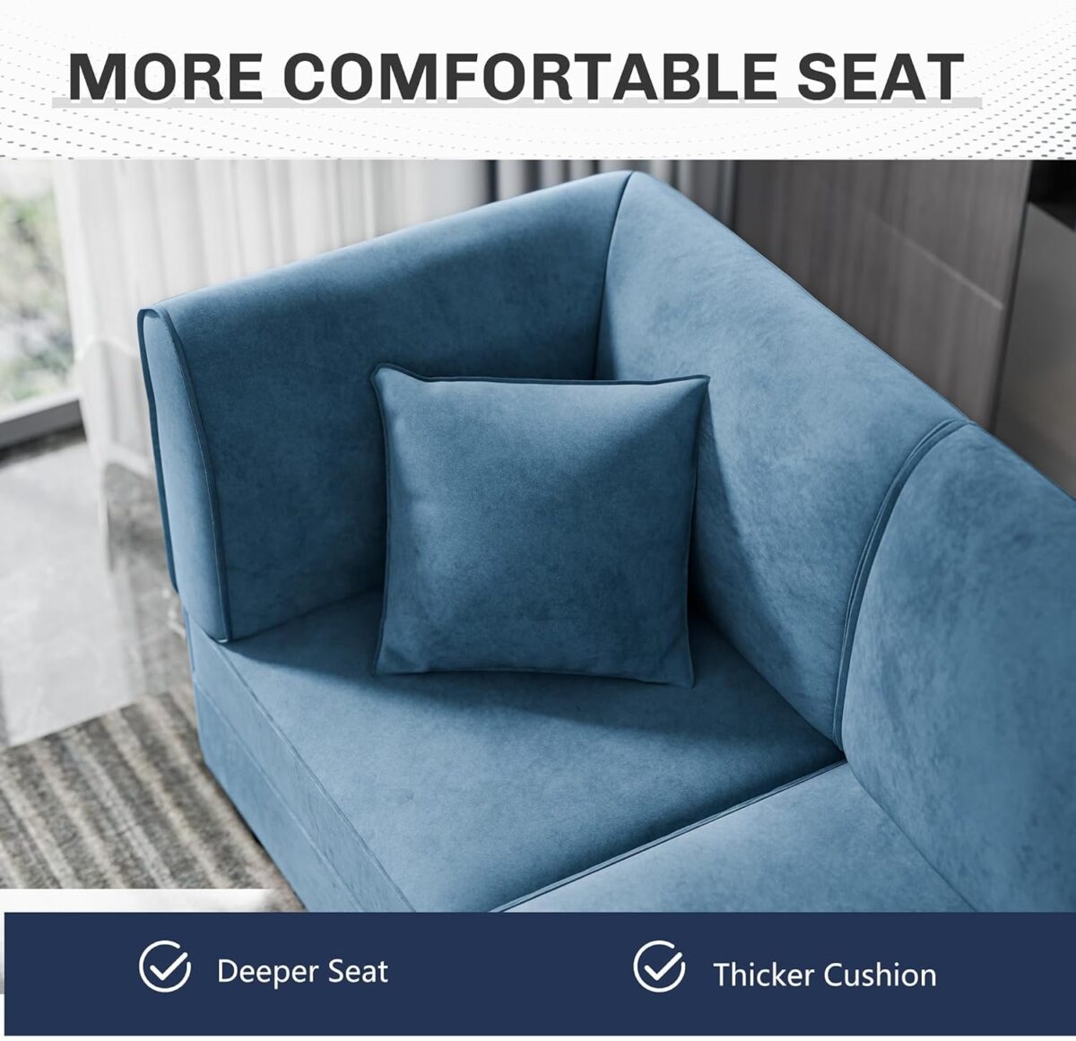 Modular Sectional Sofa U Shaped Sectional Couch with Reversible Chaise Convertible Couches for Living Room