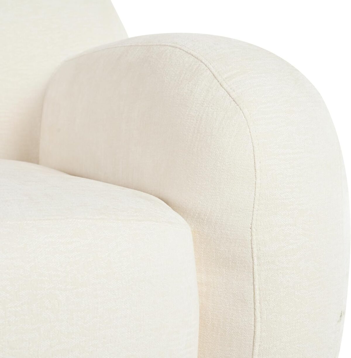 Curved Upholstered Sponge Sofa 3-Seat Modular Casual Couch for Living Room