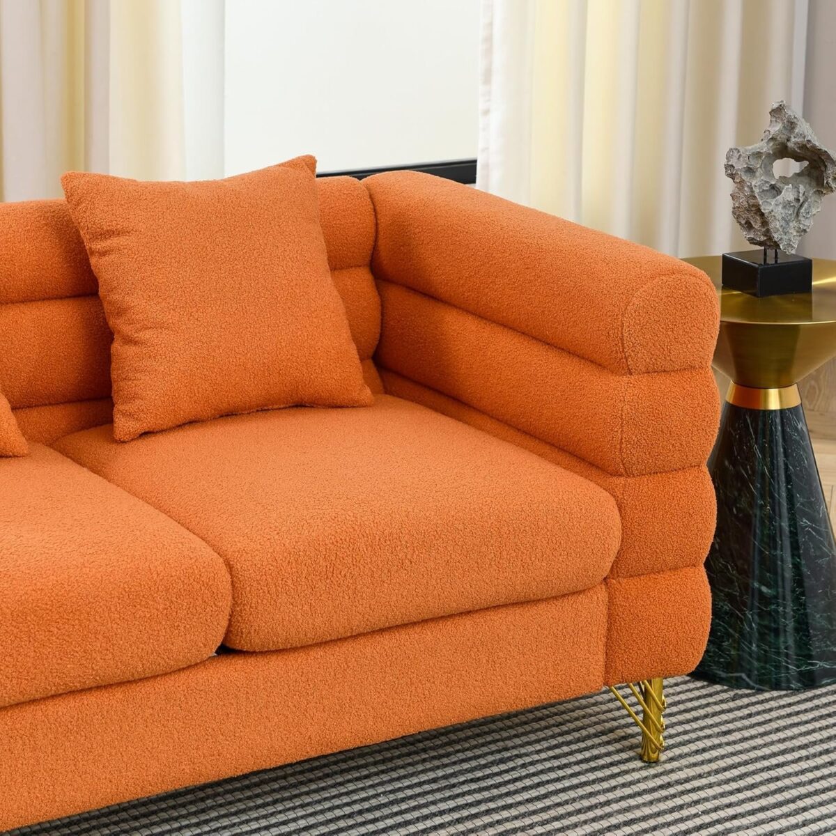 V Shape Corner Sofa, 81.5" Oversized Modular Sectional Sofa with 3 Cushions, 5 Seat Couch for Living Room