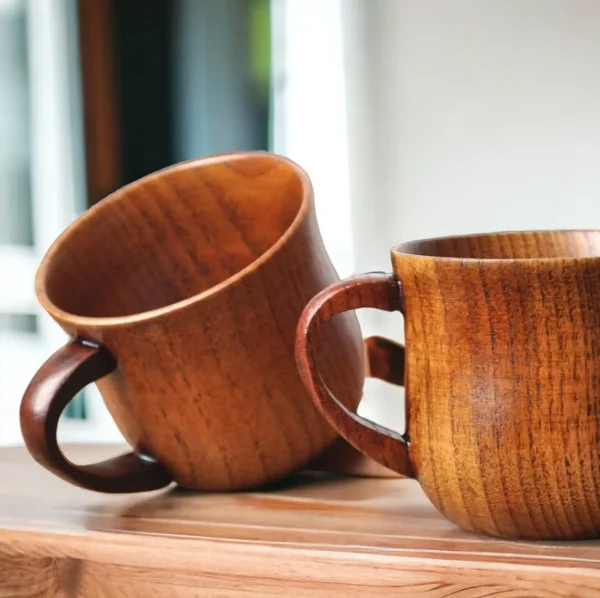 handcrafted natural wood mug handle