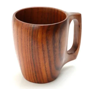 handcrafted wooden mug for hot & cold drinks