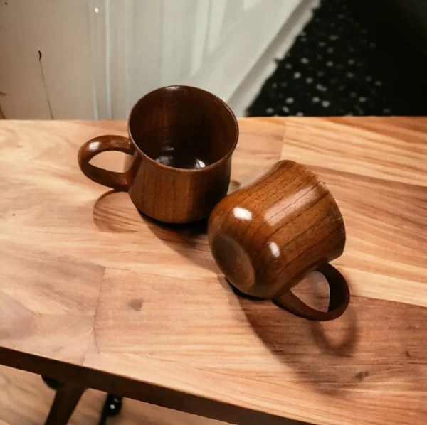 handcrafted natural wood mug handle