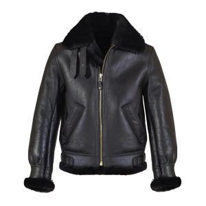 Men’s Sheepskin B-3 Leather Bomber Jacket